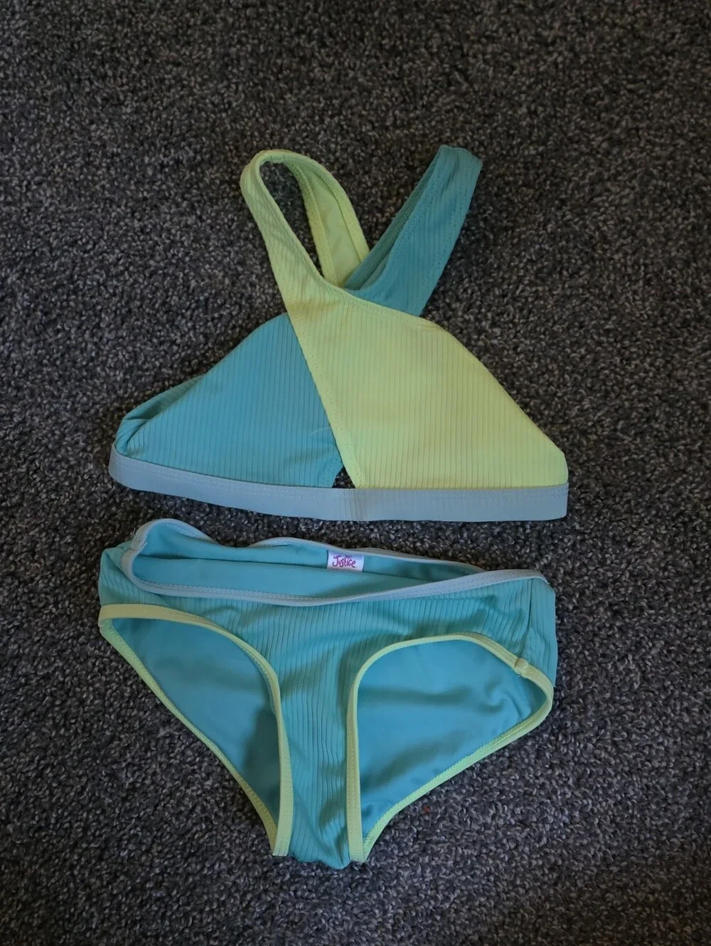 Justice Girls Cross Strap Bikini Swimsuit